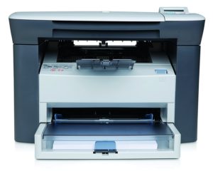 Printer type - LaserJet; Functionality - Multi-Function (Print, Scan, Copy), Scanner type - Flatbed; Printer Output - Black & White only Connectivity - USB ; 2 inch LCD display Pages per minute - 14 ; Cost per page - Rs 1.4 - As per ISO standards Ideal usage - Enterprise/Business, Frequent users (for fast, high quality printing) Page size supported - A4, A5, B5, C5, C6, DL, postcard ; Duplex Print - Manual ; Print resolution - Up to 600 x 600 DPI Compatible Laser Toner - HP 12A Black Original LaserJet Toner Cartridge, Page Yield - 2000 pages Duty Cycle (Maximum monthly recommended prints) - Up to 5,000 pages per month