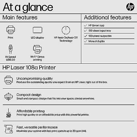 HP Laserjet 108A Laser Printer  